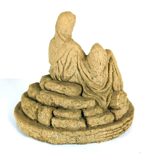 La Pieta Mary Holding Jesus Hand-Carved Statue Sandstone Religious Sculpture Vin - Picture 2 of 8
